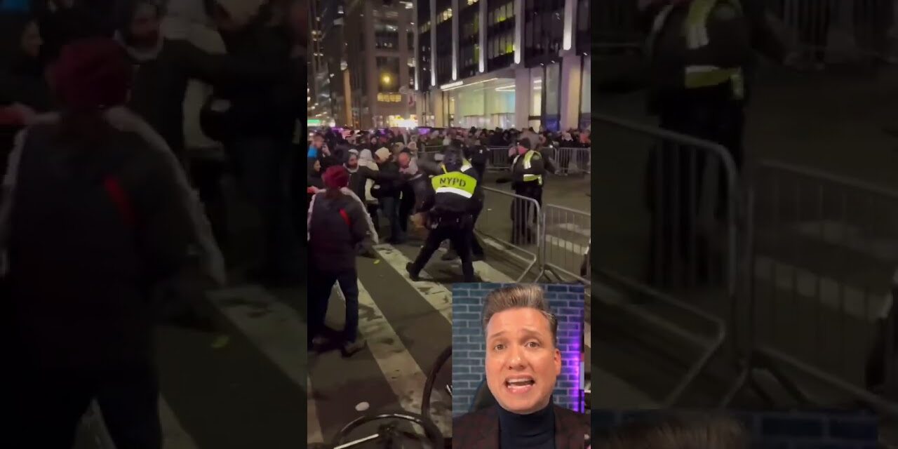 GOLPES, caos y arrestos en protesta PRO-PALESTINA en Nueva York #shorts #rafaelbelloshow