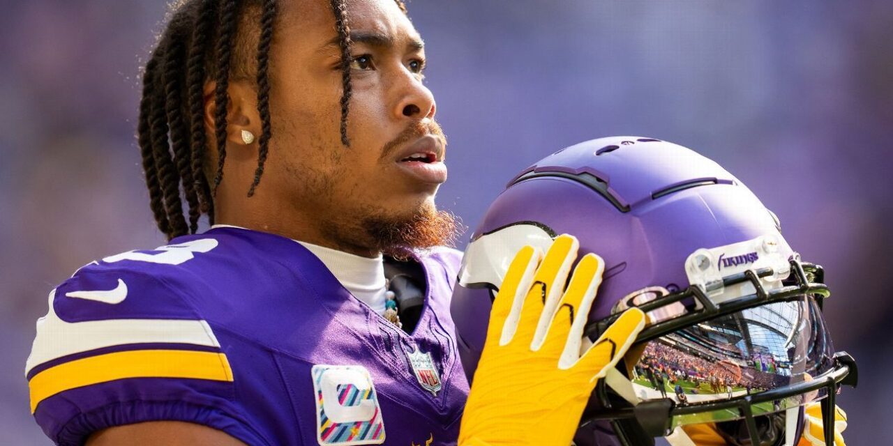 Entrenador: Vikings iniciará con QB que puede maximizar a Justin Jefferson