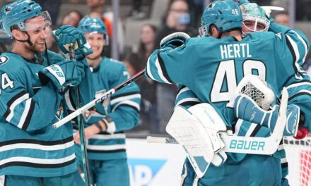 Los San Jose Sharks rompen una racha de 11 derrotas consecutivas y esquivan la historia de la NHL