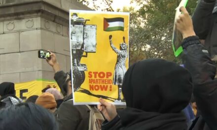 Los neoyorquinos toman la Quinta Avenida para una manifestación pro palestina