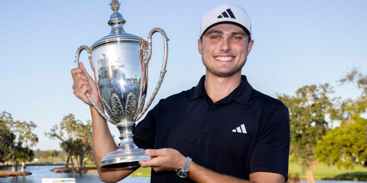Ludvig Aberg empata el récord de puntuación de 72 hoyos con su primera victoria en el PGA Tour