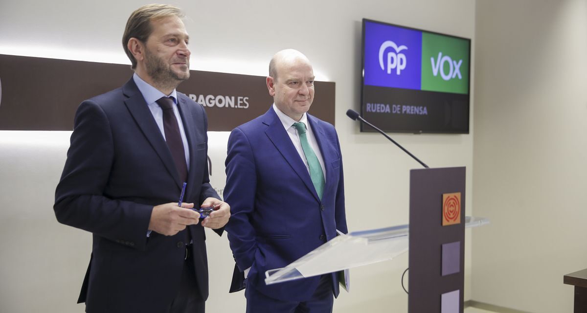 PP y Vox presentan la derogación de la ley de memoria de Aragón en el aniversario de la muerte de Franco |  España