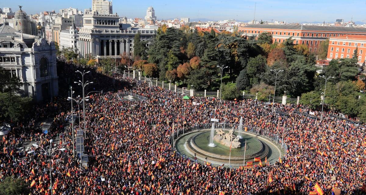 Últimas noticias sobre la formación del Gobierno de Pedro Sánchez, en directo |  Decenas de millas de personas se reúnen en Cibeles para protestar contra la amnistía |  España