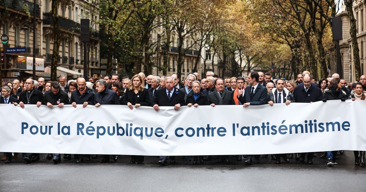 Una movilización multitudinaria dice 'no' al antisemitismo tras dispararse los actos contra los judíos de Francia |  internacional