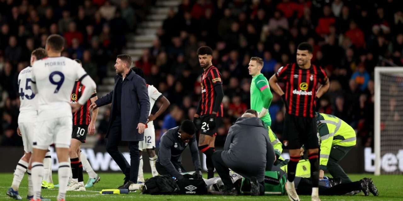 Bournemouth-Luton abandonada tras el colapso de Tom Lockyer