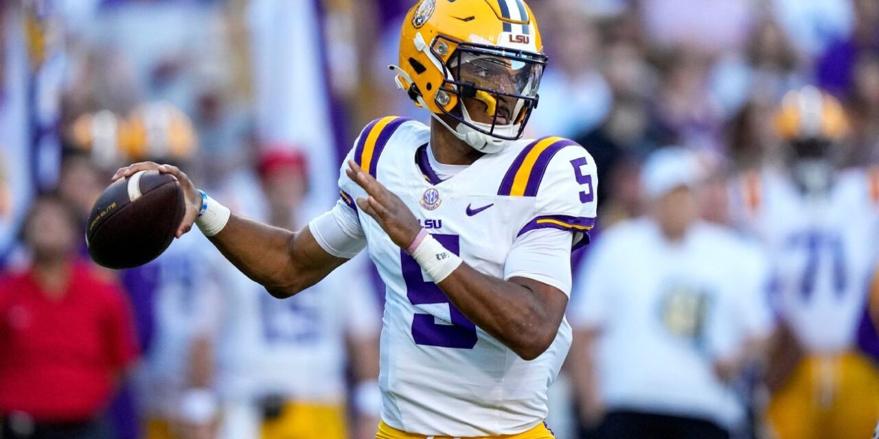 Daniels de LSU y Wilson de NC State, los principales premios de fútbol universitario