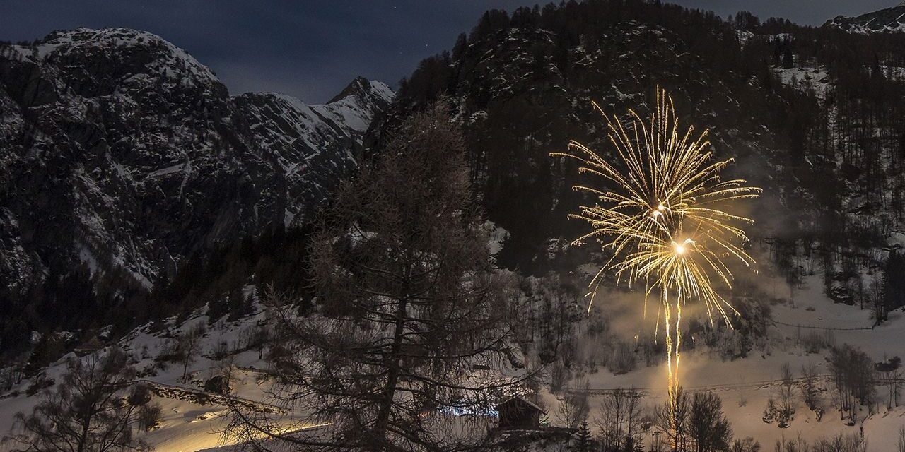 Fuegos artificiales clima invernal