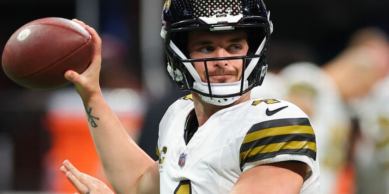 Fuente: Se espera que Derek Carr sea titular para los New Orleans Saints