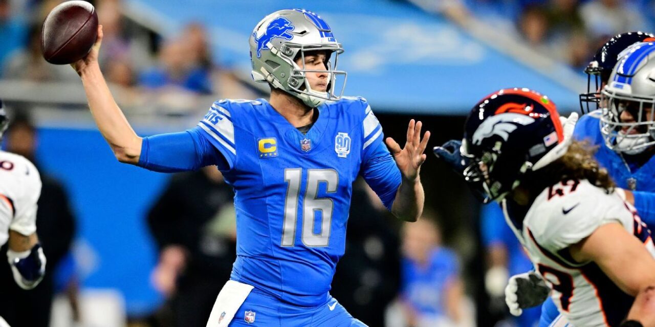 Jared Goff estalla con 5 touchdowns mientras los Lions derrotan a los Broncos