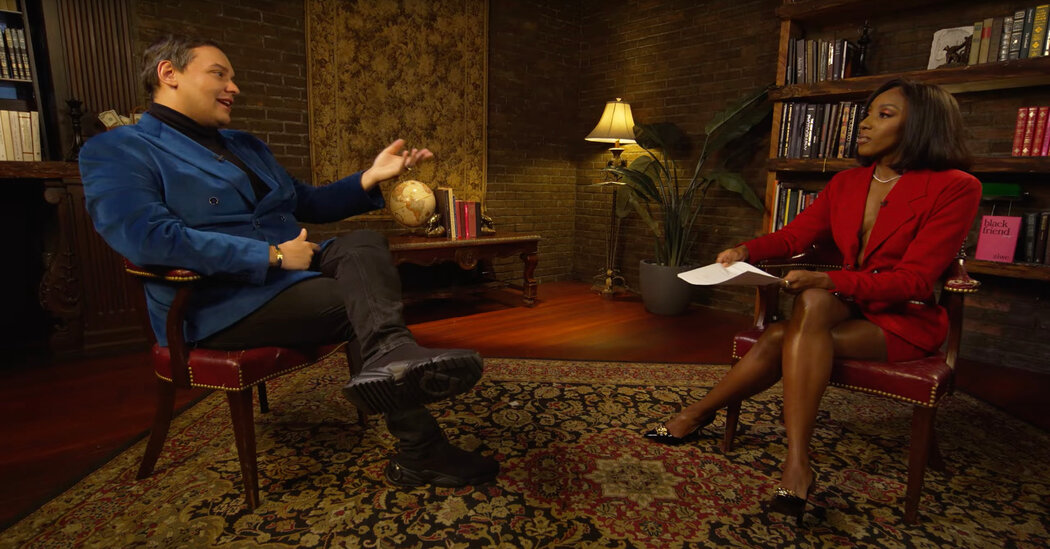 La última parada de George Santos en su gira de notoriedad: una entrevista con Ziwe
