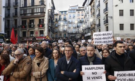 Miles de personas se manifiestan en Pamplona contra la moción de censura pactada por el PSOE y Bildu |  España