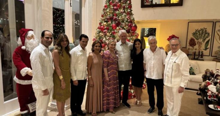 Peña Nieto se va de fiesta con los Clinton en República Dominicana