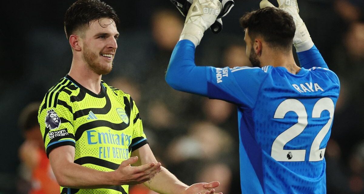 Tapa de arroz las miserias de Raya y salva el liderato del Arsenal |  Fútbol |  Deportes