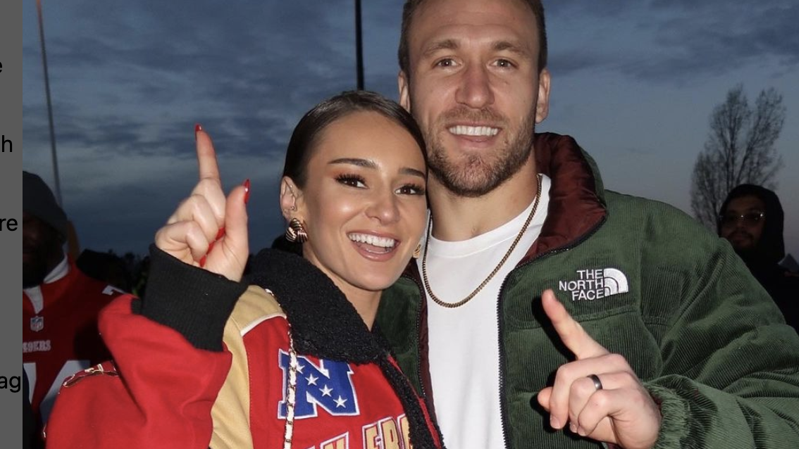 El negocio de diseño de ropa de Kristin Juszczyk se vuelve viral durante los playoffs de la NFL