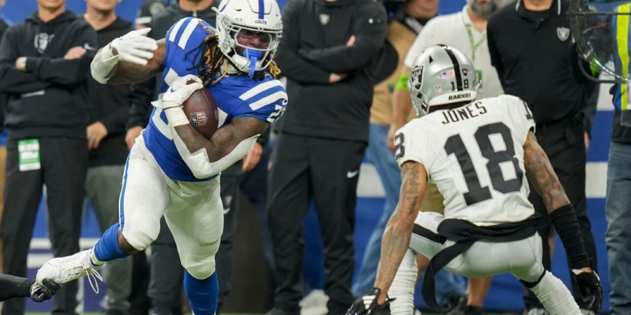 Jack Jones cuestiona la decisión de fuera de juego en el campo de tiro clave de los Colts en la derrota de los Raiders