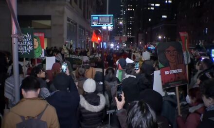 Manifestantes de Manhattan se manifiestan contra los ataques en Yemen