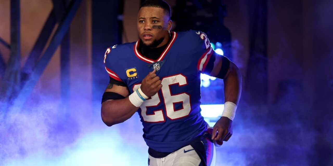 Saquon Barkley de los Gigantes 'insensible' a la idea de volver a ser franquiciado