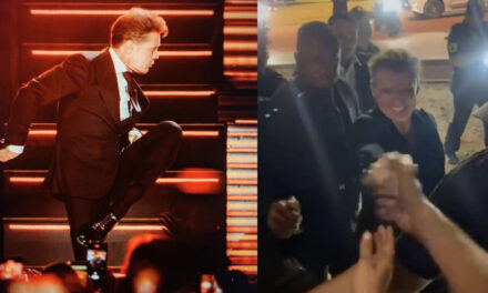 ¡Baño de pueblo!  Luis Miguel baja de su helicóptero para saludar a fans en República Dominicana
