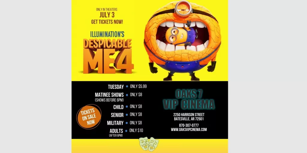 ’Despicable Me 4′ llega al cine VIP Oaks 7 el 3 de julio |  Río Blanco ahora